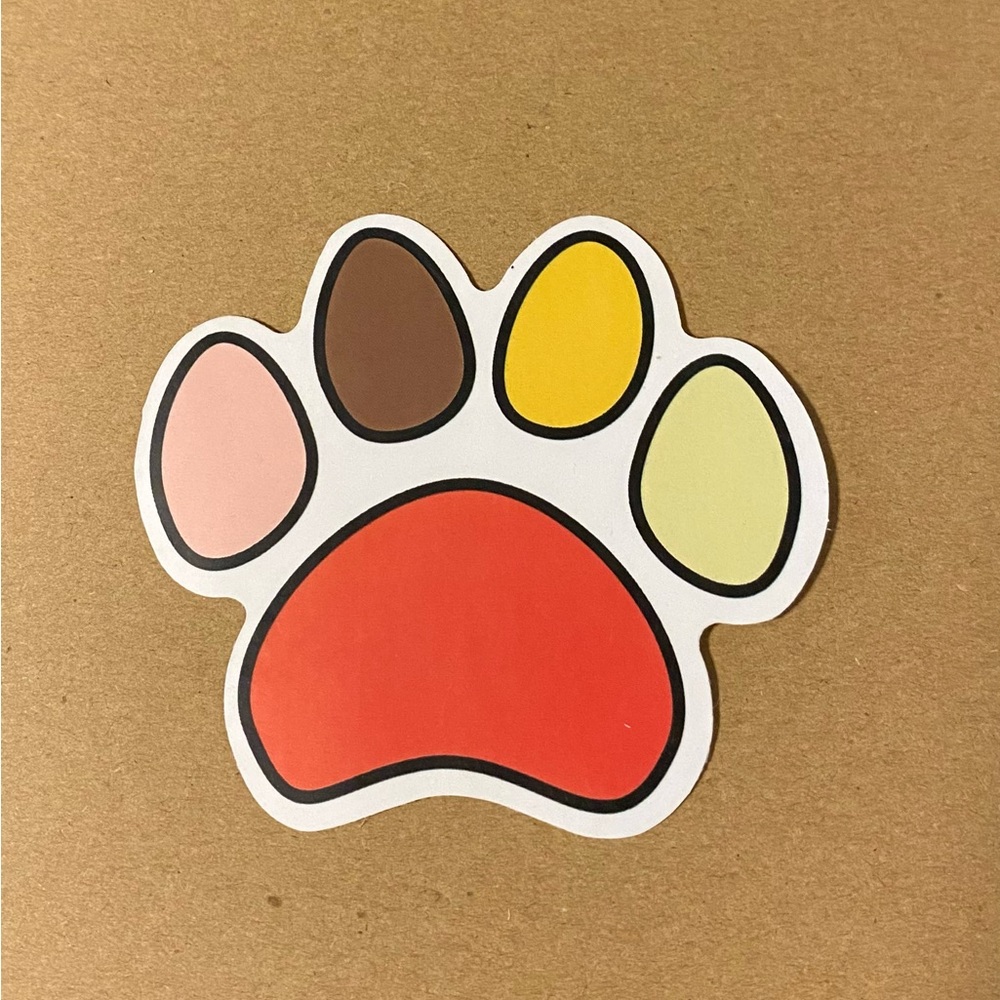 🌈20/$12🌈 Colorful Paw Print Sticker